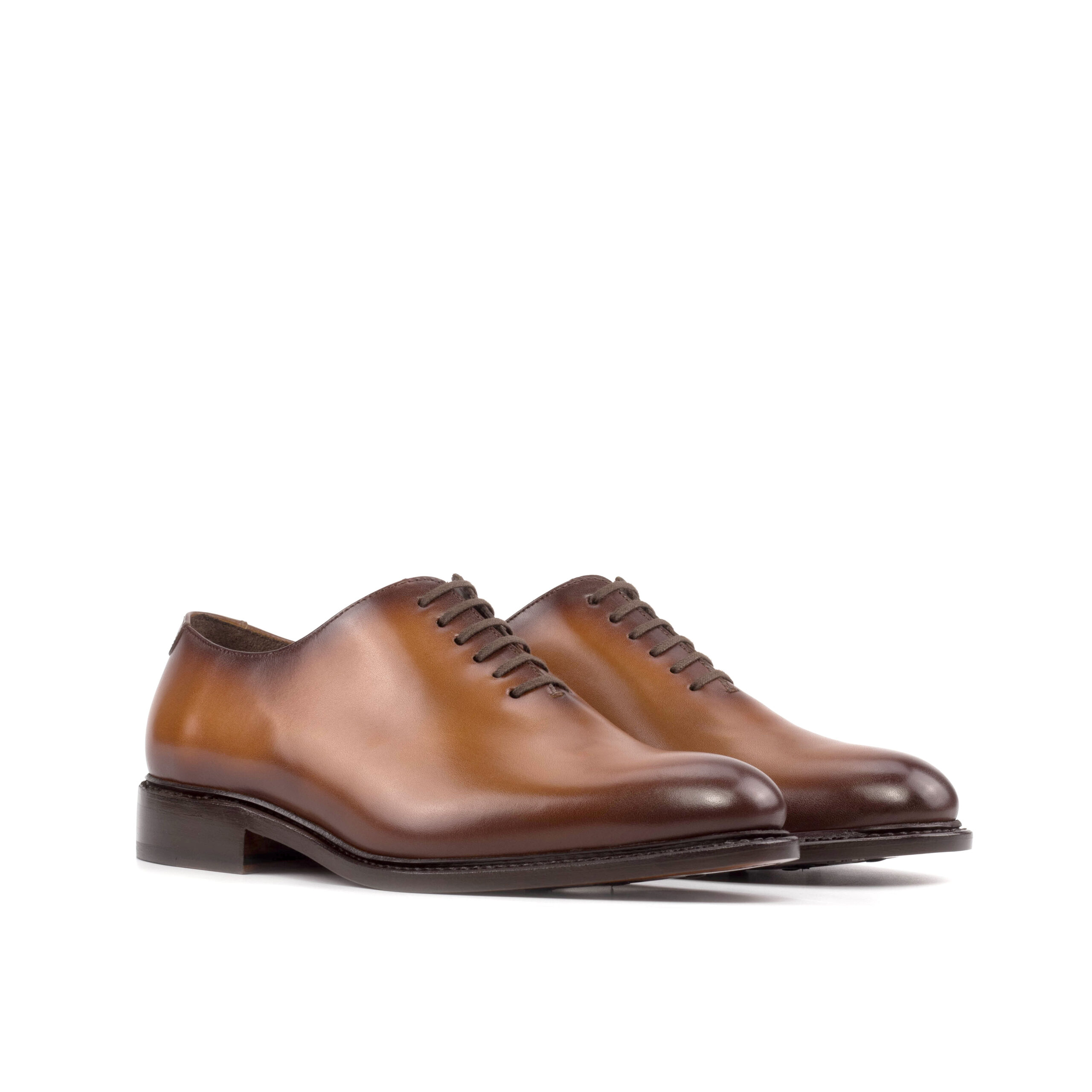 Whole Cut Cognac Burnishing Shoes